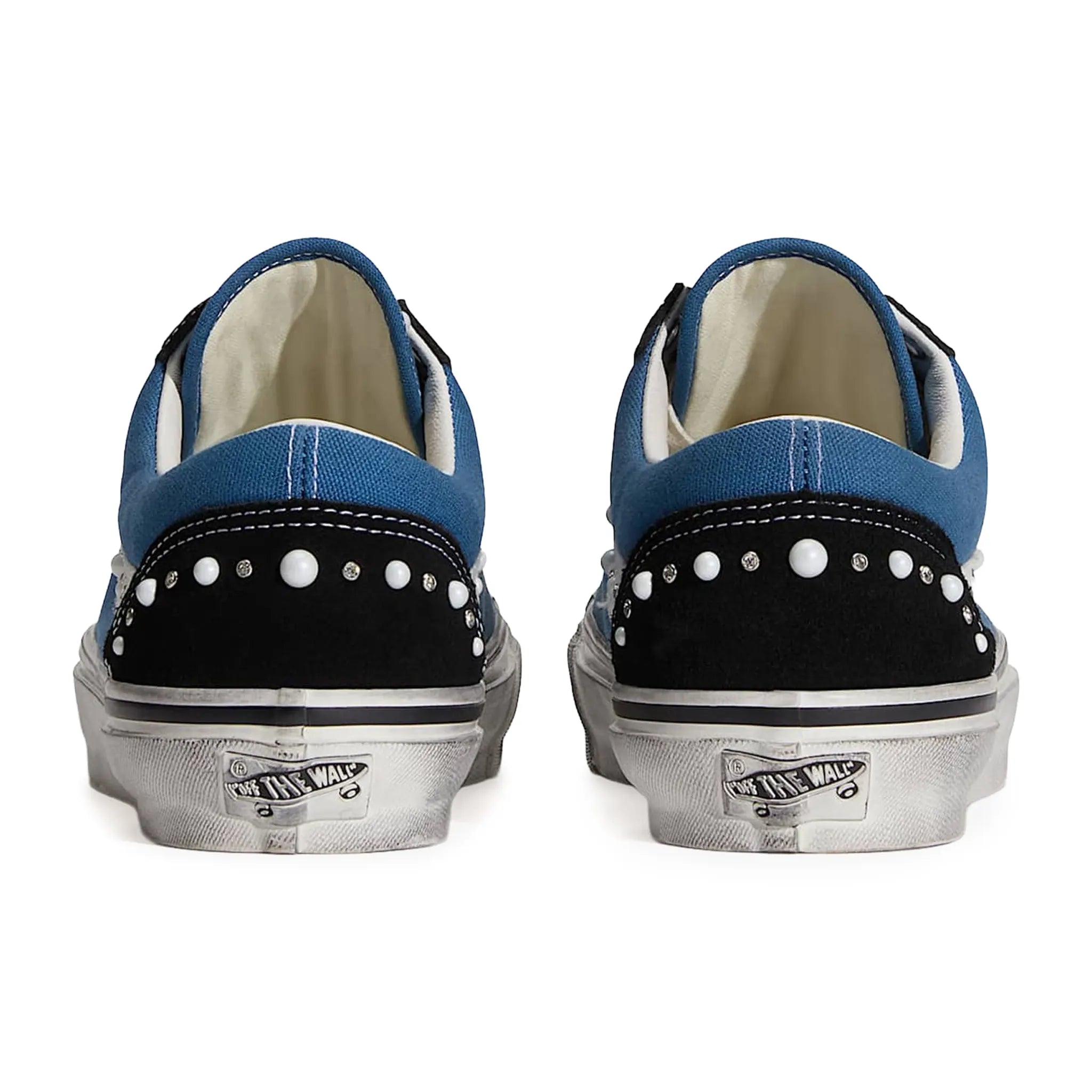 Back View of Vans Pearlised Navy Black Old Skool 36LX VN000E8VYA61